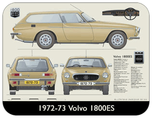 Volvo P1800ES 1972-73 Place Mat, Medium